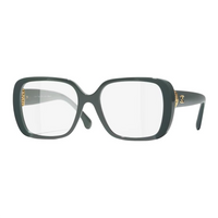 CHANEL Acetate Metal Square Eyeglass Frames Women's Green