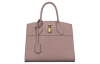 LOUIS VUITTON CITY STEAMER Sheepskin Handbag Medium Size Women's Taupe