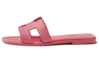 HERMES Oran Slide Slippers Women's Rose Pink