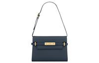 SAINT LAURENT Cow Leather Crossbody Bag Shoulder Bag Women's Azure Blue