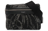 SAINT LAURENT Fabric Sling Bag Fanny Pack Men's Black