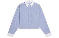 CELINE Crop Tops Women's Blue With White Lettering