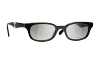 CHANEL Plastic Acetate Acetate Oval Sunglasses Women's Black