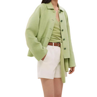 HERMES FW24 Jackets Coats Women's Green