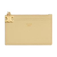 CELINE Triomphe Calfskin Card Holder Women's Yellow