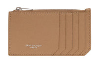 SAINT LAURENT Calfskin Card Holder Men's Brown