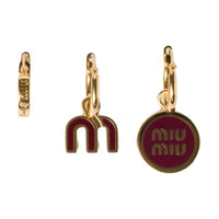 MIU MIU Enamel Earrings Unisex Fuchsia