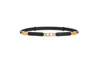 CELINE Small Gourmette Triomphe Adjustable Belt In Taurillon Leather