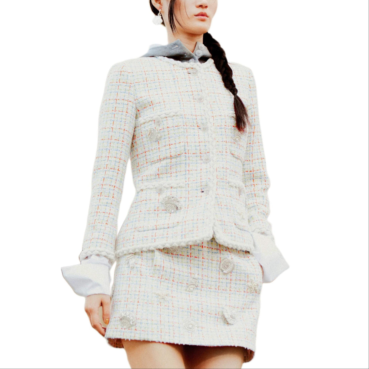CHANEL Jackets Coats Women's White