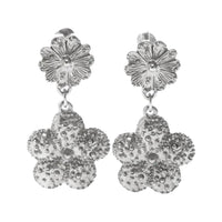 SAINT LAURENT Pre Owned 1970 1990 Flower motif Clip on Earrings