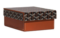 GOYARD MONTRES Canvas With Leather Storage Boxes Men's Black/Brown