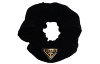 PRADA Logo Plaque Scrunchy