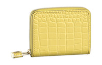 LOUIS VUITTON Zippy Crocodile Leather Coin Purse Women's Matte Yellow