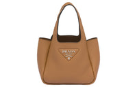 PRADA Leather Basket Bag Tote Bag Shopping Bag Handbag Women's Caramel
