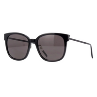 SAINT LAURENT Irregular Shape Sunglasses Men's Black/Brown