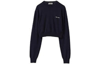 MIU MIU Crewneck Cropped Jumper