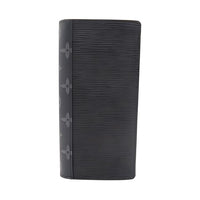 LOUIS VUITTON Leather Wallet Regular Men's Black