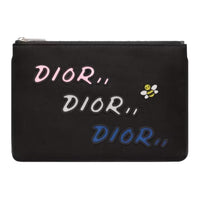 DIOR KAWS Collaboration Nylon Clutch Men's Black