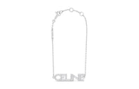 CELINE Brass Crystal Rhinestone Bracelets Women's Silver