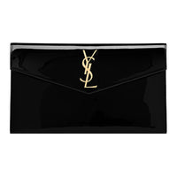 SAINT LAURENT UPTOWN Cow Leather Clutch Small Size Women's Black