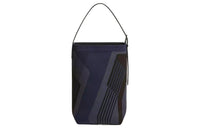 HERMES Hunter Cow Leather Handbag Medium Size Men's Lead Gray/Midnight Blue/Black