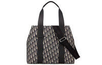 DIOR Nylon Shoulder Bag Crossbody Bag Handbags Medium Size Men's Black Beige