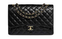 CHANEL Grain Embossed Cow Leather Zippered Crossbody Bag, Shoulder Bag Women's Black