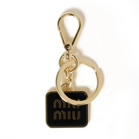 MIU MIU Metal Keychains Women's Black