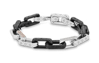 LOUIS VUITTON Metal Bracelets Men's Silver/Black