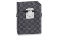 LOUIS VUITTON Canvas With Leather Trim Storage Boxes Unisex Gray