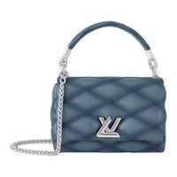LOUIS VUITTON Lambskin Shoulder Bag, Crossbody Bag, Handbag Small Size Women's Blue