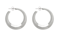 SAINT LAURENT Brass Earrings Women's Silver