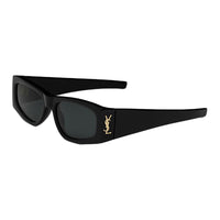 SAINT LAURENT Acetate Irregular Shape Sunglasses Men's Black