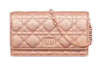 DIOR Sheepskin Wallet Women's Pink