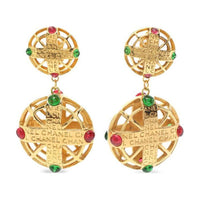CHANEL Gold-Plated Earrings Women's Gold