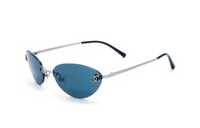 CHANEL Cat Eye Sunglasses Women's Silver