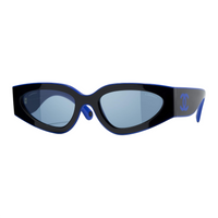 CHANEL Acetate Butterfly Sunglasses Women's Black/Blue