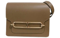 HERMES Roulis Cow Leather Shoulder Bag Unisex