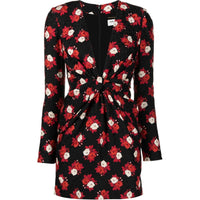 SAINT LAURENT Plunging V neck Mini Dress