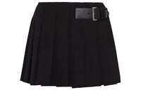 PRADA Pleated Gabardine Miniskirt