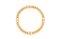 CELINE Triomphe Small Gourmette Bracelet In Brass With Gold Finish
