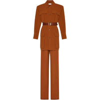SAINT LAURENT Shirt Matching Set Women's Brown