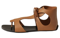 HERMES Galates Strap Sandals Women's Brown