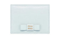 MIU MIU Leather Wallet Women's Cornflower Blue
