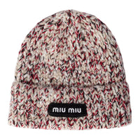 MIU MIU Cotton Fabric Beanies Unisex Blue Orchid Pink