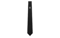 LOUIS VUITTON Mulberry Silk Ties Unisex Black