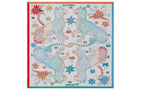 HERMES Shawls Women's Mixed Gray/Blue/Garnet Red
