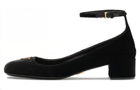 PRADA 35mm Triangle-logo Velvet Pumps