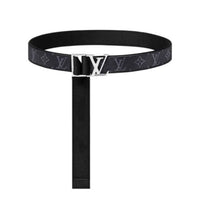 LOUIS VUITTON - Leather Belts Men's Black Width 3.5CM