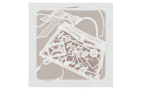 HERMES Silk Scarves Women's Silver Gray